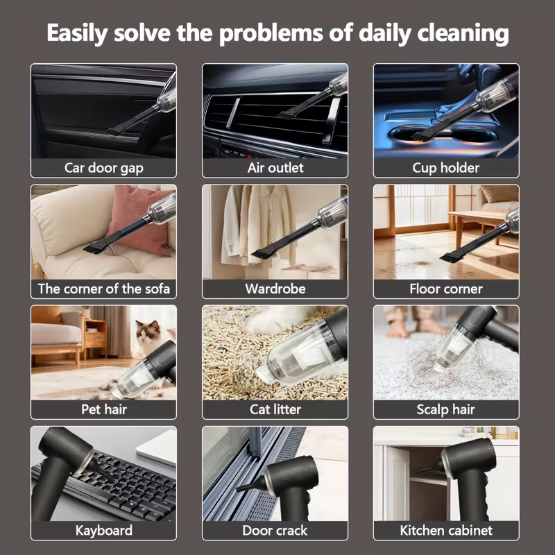 TurboClean™ Mini Car & Desk Vacuum