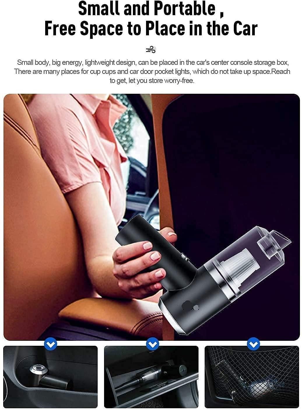 TurboClean – Cordless Car Vacuum Cleaner | Jet-Suction, USB Rechargeable